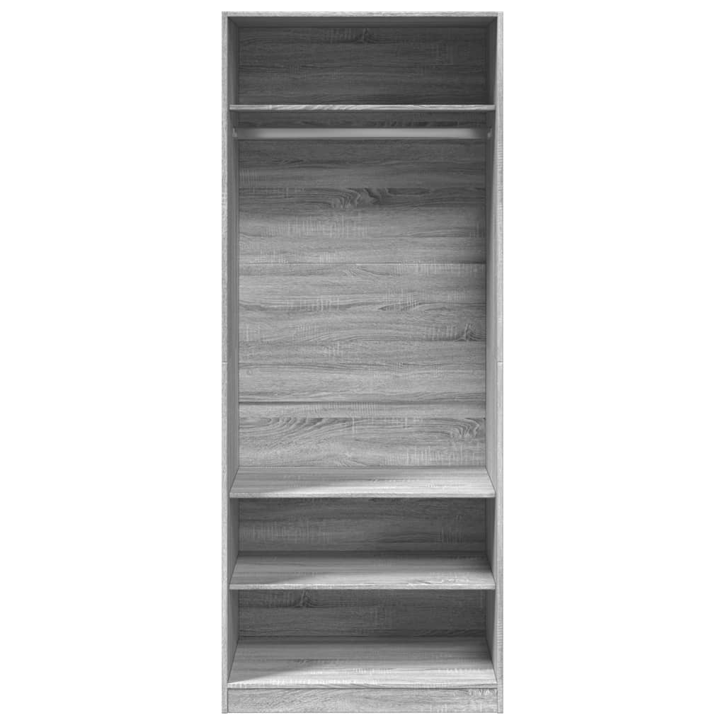 vidaXL Armario de madera de ingeniería gris Sonoma 80x50x200 cm