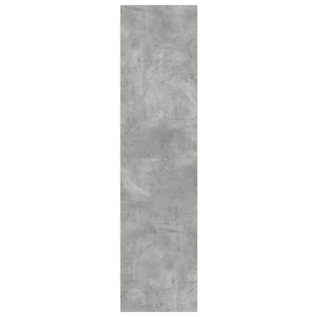 vidaXL Armario de madera contrachapada gris hormigón 50x50x200 cm