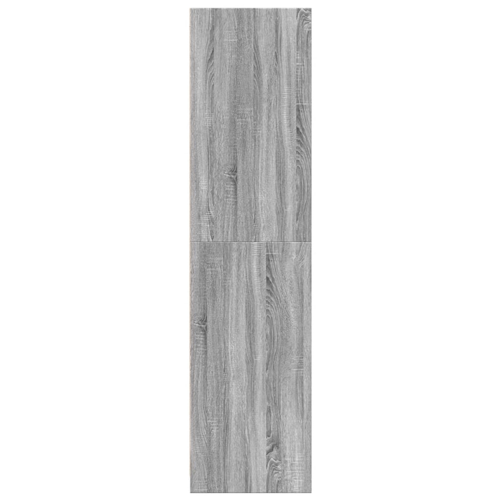 vidaXL Armario de madera de ingeniería gris Sonoma 80x50x200 cm