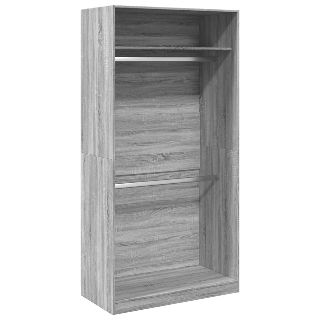 vidaXL Armario de madera contrachapada gris Sonoma 100x50x200 cm