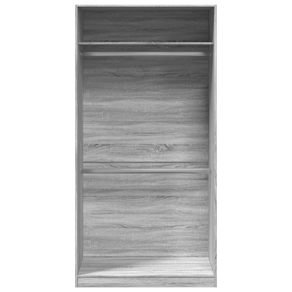 vidaXL Armario de madera contrachapada gris Sonoma 100x50x200 cm