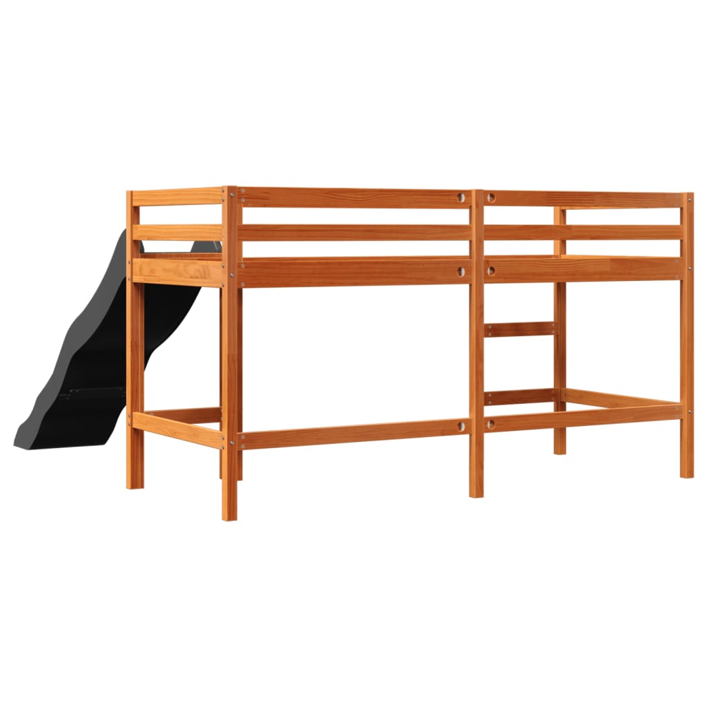 vidaXL Cama alta para niños sin colchón madera pino marrón 80x200 cm