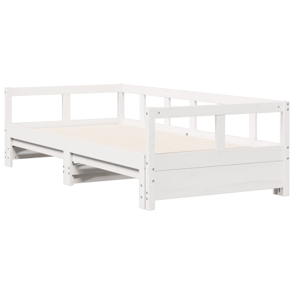 vidaXL Sofá cama sin colchón madera maciza de pino blanco 80x200 cm