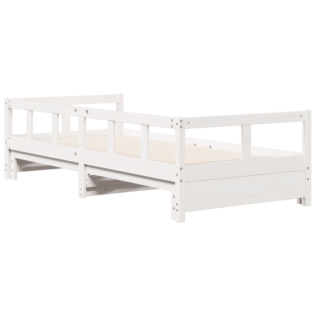 vidaXL Sofá cama sin colchón madera maciza de pino blanco 80x200 cm