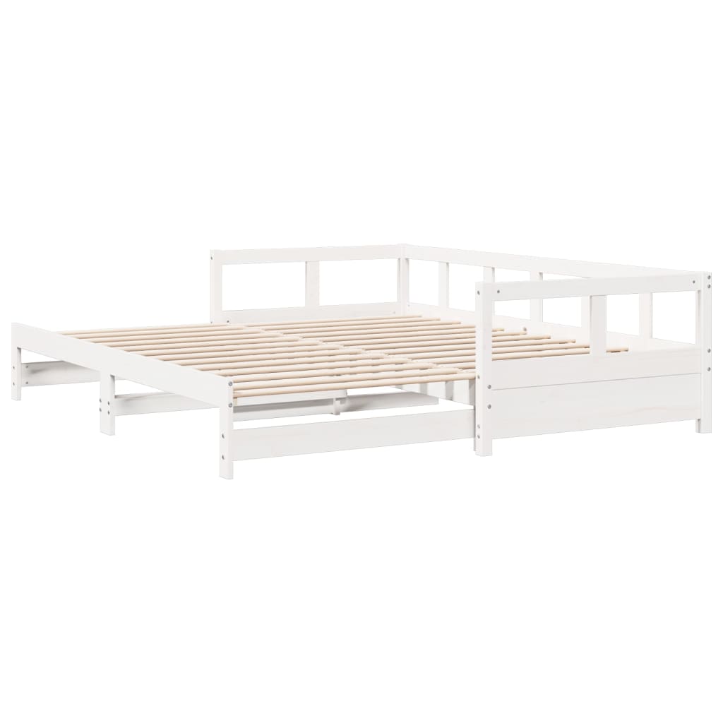 vidaXL Sofá cama sin colchón madera maciza de pino blanco 80x200 cm