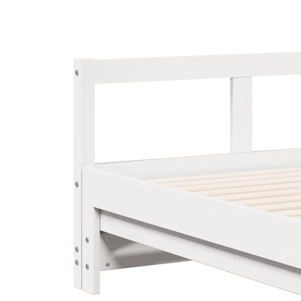 vidaXL Sofá cama sin colchón madera maciza de pino blanco 80x200 cm