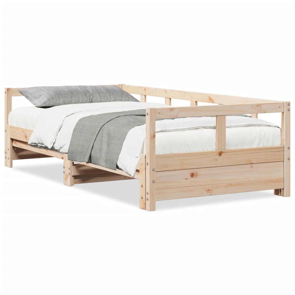 vidaXL Sofá cama sin colchón madera maciza de pino 90x200 cm