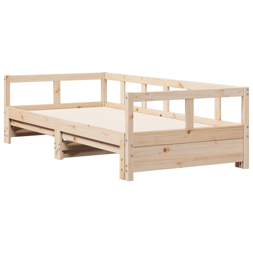 vidaXL Sofá cama sin colchón madera maciza de pino 90x200 cm