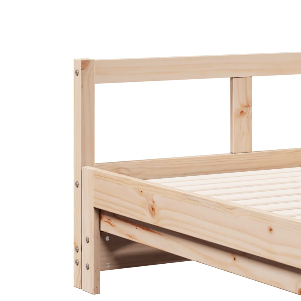 vidaXL Sofá cama sin colchón madera maciza de pino 90x200 cm