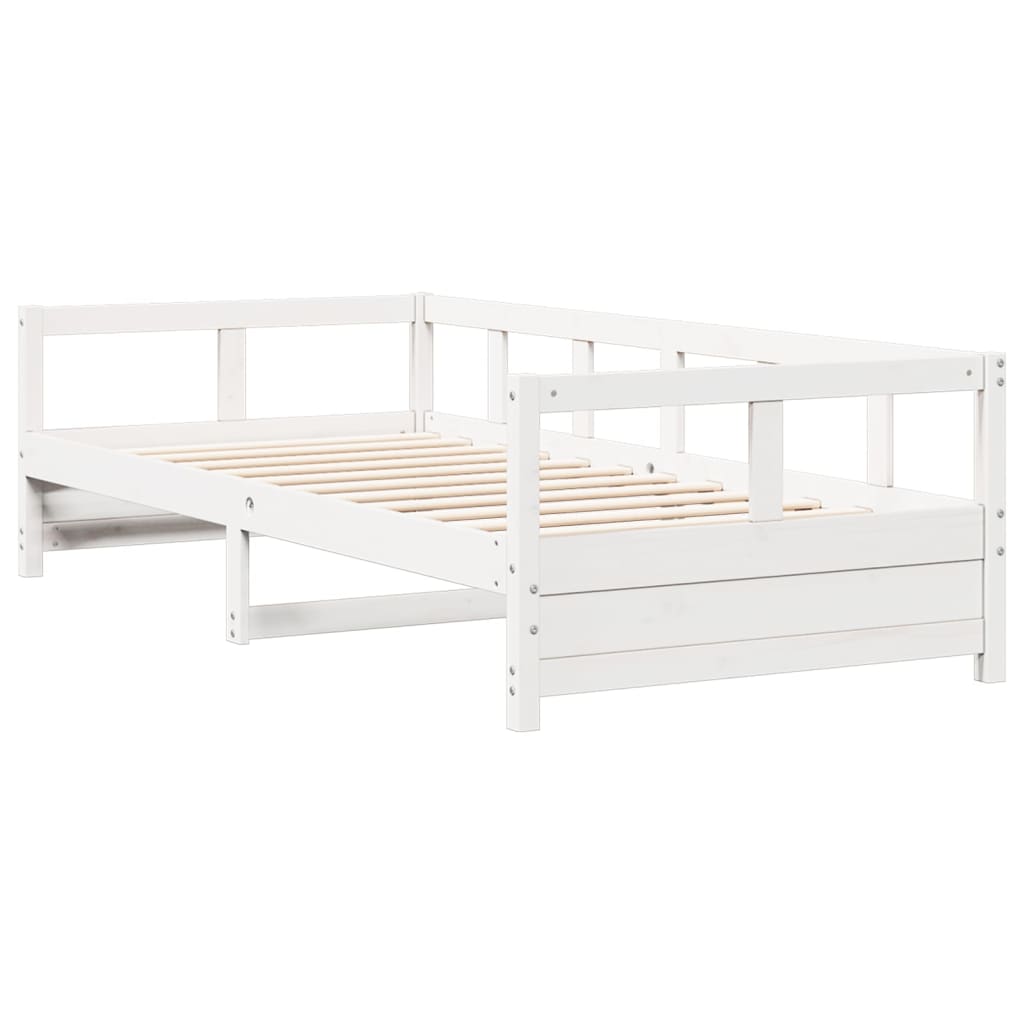 vidaXL Sofá cama sin colchón madera maciza de pino blanco 80x200 cm