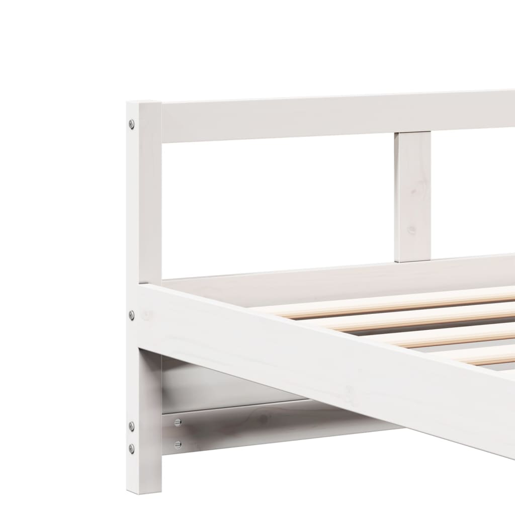 vidaXL Sofá cama sin colchón madera maciza de pino blanco 80x200 cm