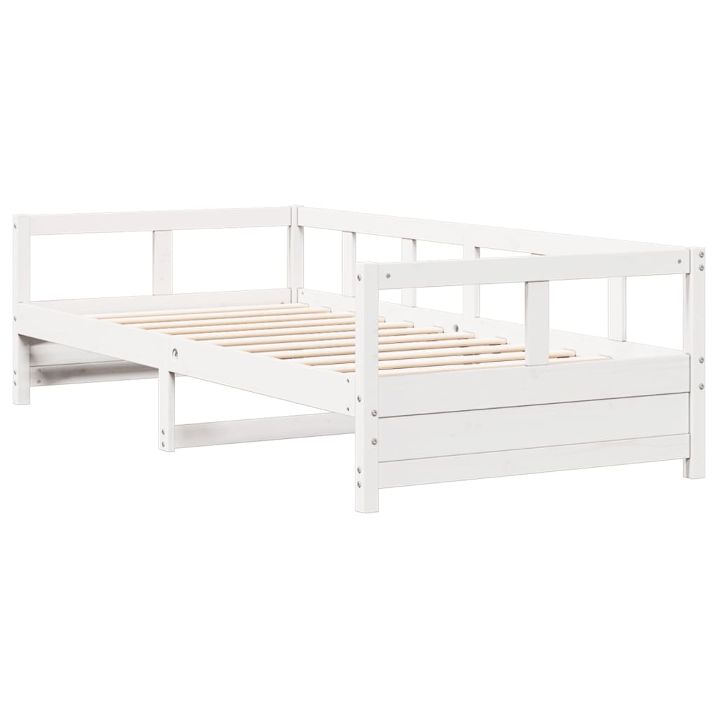 vidaXL Sofá cama sin colchón madera maciza de pino blanco 90x200 cm