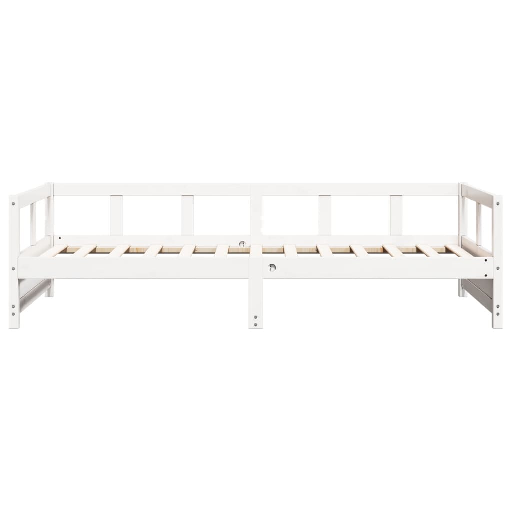 vidaXL Sofá cama sin colchón madera maciza de pino blanco 90x200 cm