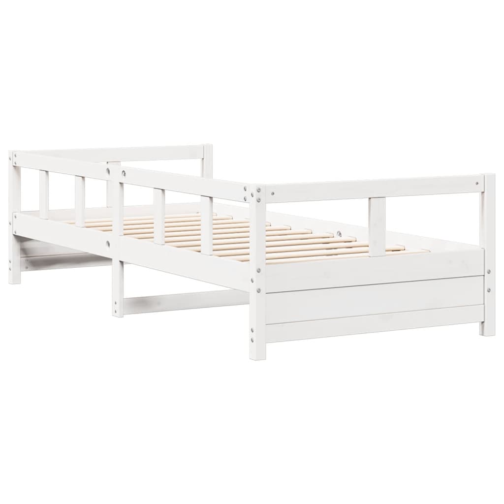 vidaXL Sofá cama sin colchón madera maciza de pino blanco 90x200 cm