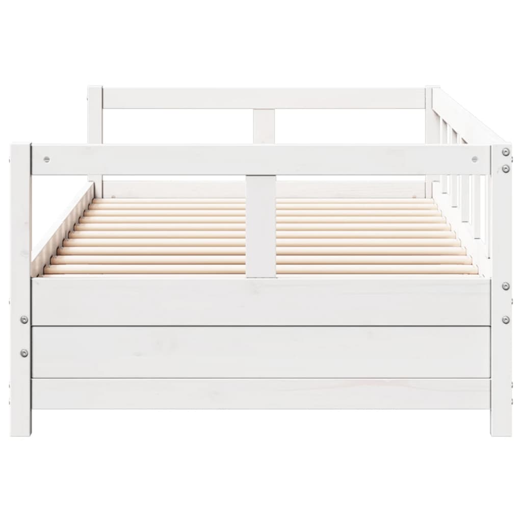 vidaXL Sofá cama sin colchón madera maciza de pino blanco 90x190 cm