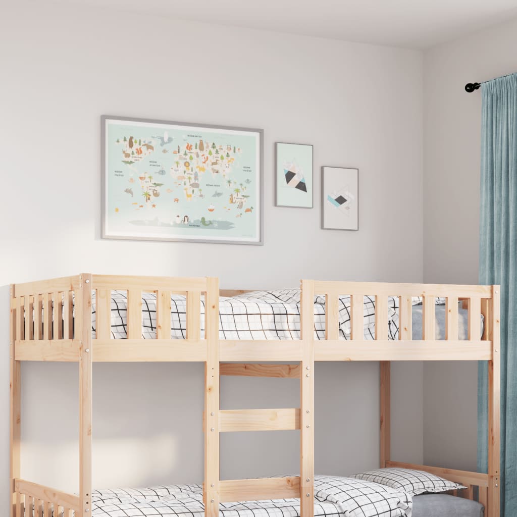 vidaXL Cama para niños sin colchón madera maciza de pino 75x190 cm