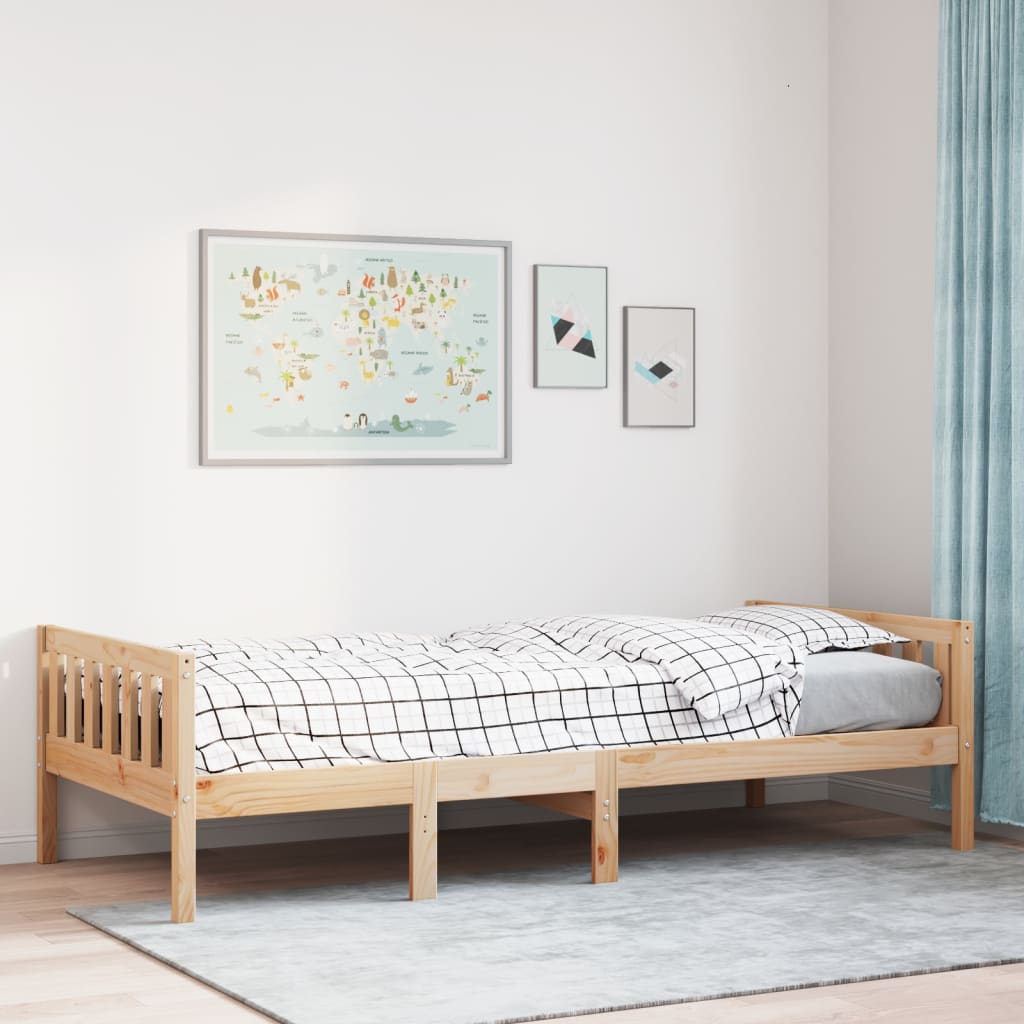 vidaXL Cama para niños sin colchón madera maciza de pino 80x200 cm