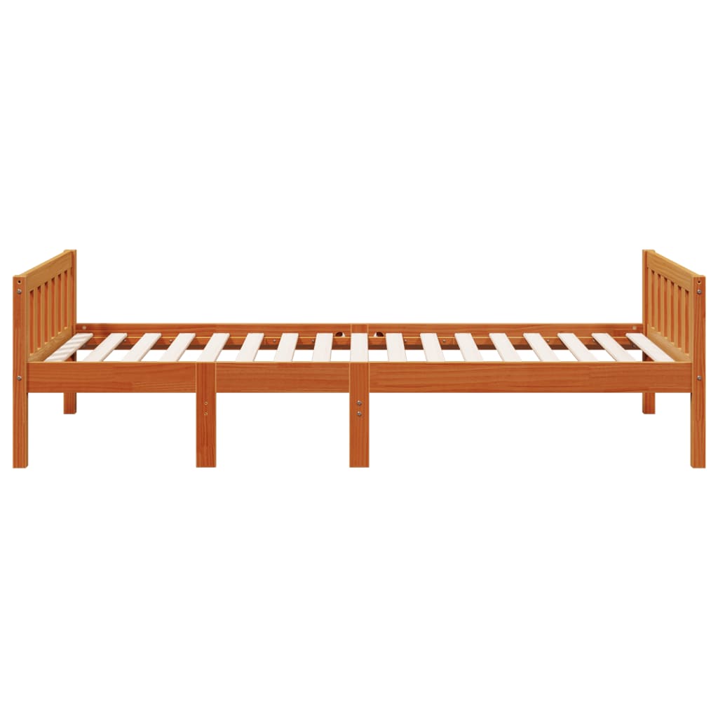 vidaXL Cama de niños sin colchón madera maciza pino marrón 80x200 cm