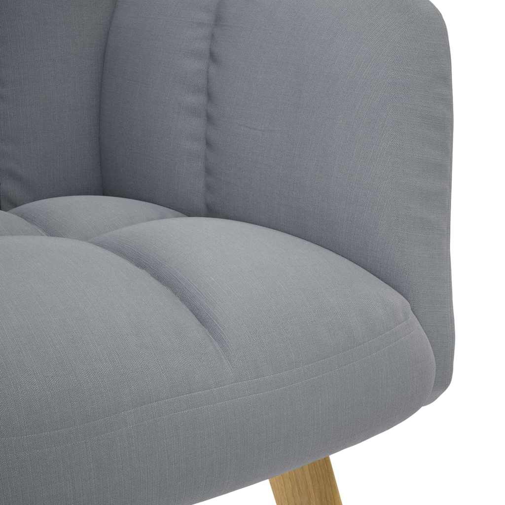 vidaXL Sillón de relax con taburete tela gris claro