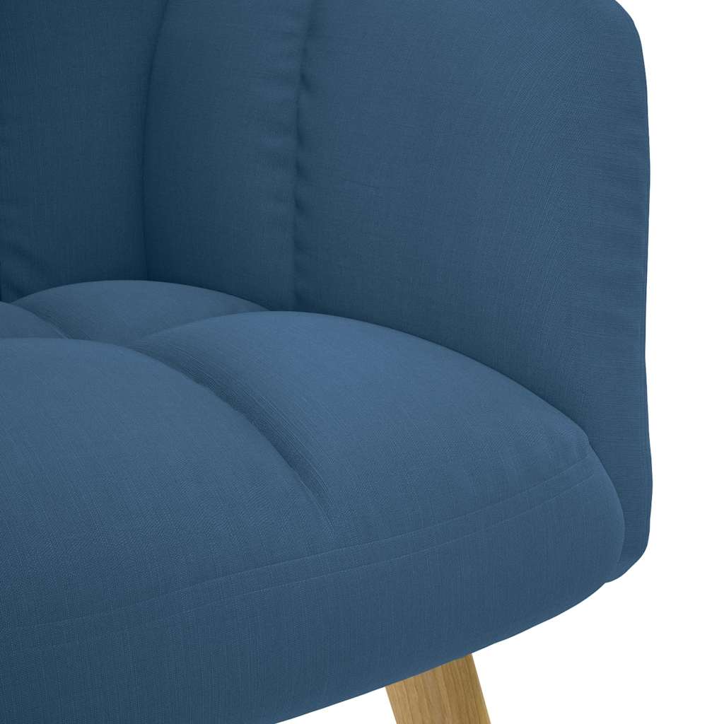 vidaXL Sillón de relax con taburete tela azul