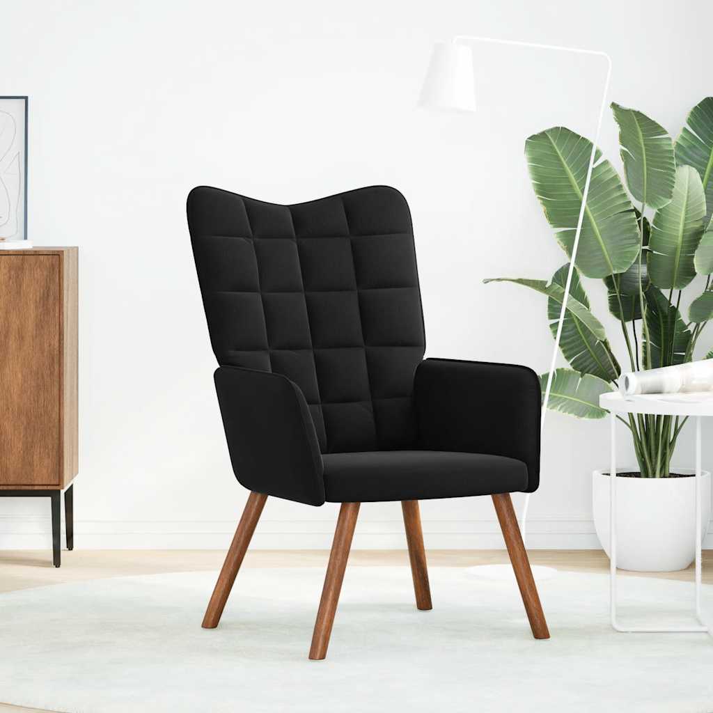 vidaXL Sillón de relax de terciopelo negro