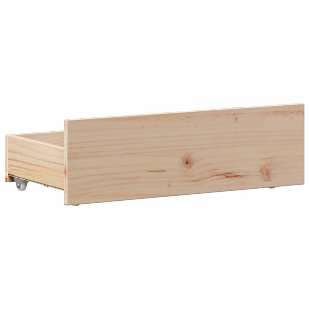 vidaXL Cama con cabecero sin colchón madera maciza de pino 90x200 cm