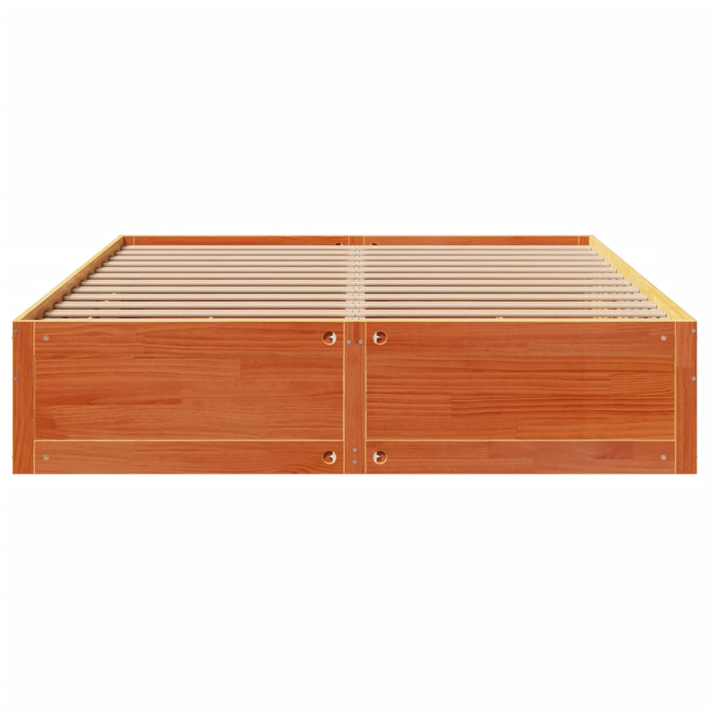 vidaXL Cama con cajones sin colchón madera maciza marrón 180x200 cm