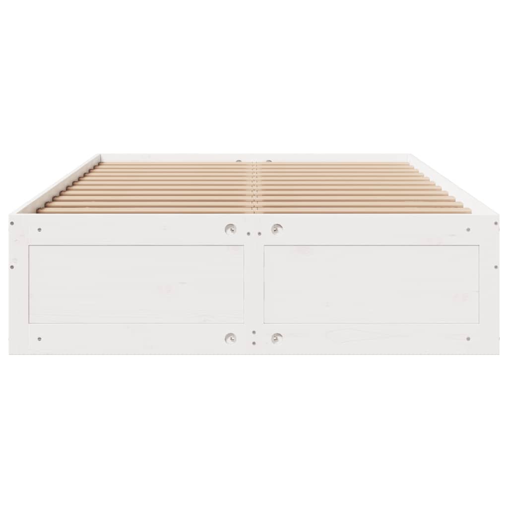 vidaXL Cama con cajones sin colchón madera maciza blanca 160x200 cm