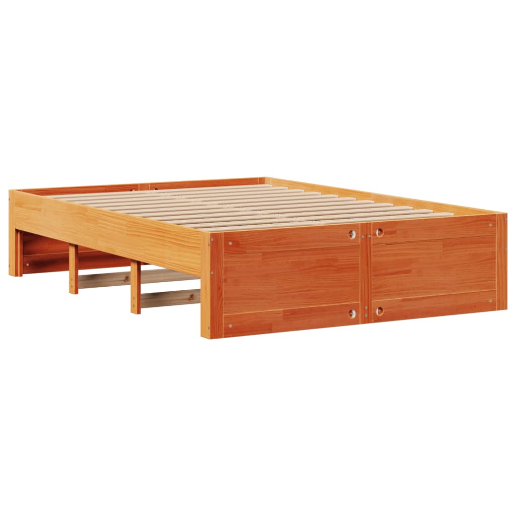 vidaXL Cama con cajones sin colchón madera maciza marrón 160x200 cm