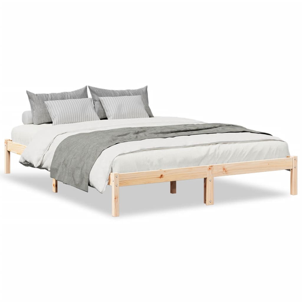 vidaXL Cama extralarga sin colchón madera maciza de pino 140x210 cm