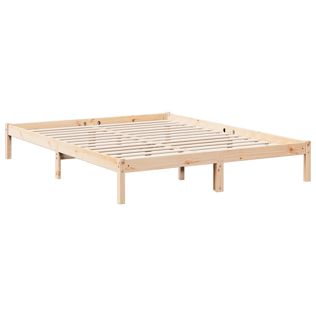 vidaXL Cama extralarga sin colchón madera maciza de pino 140x210 cm