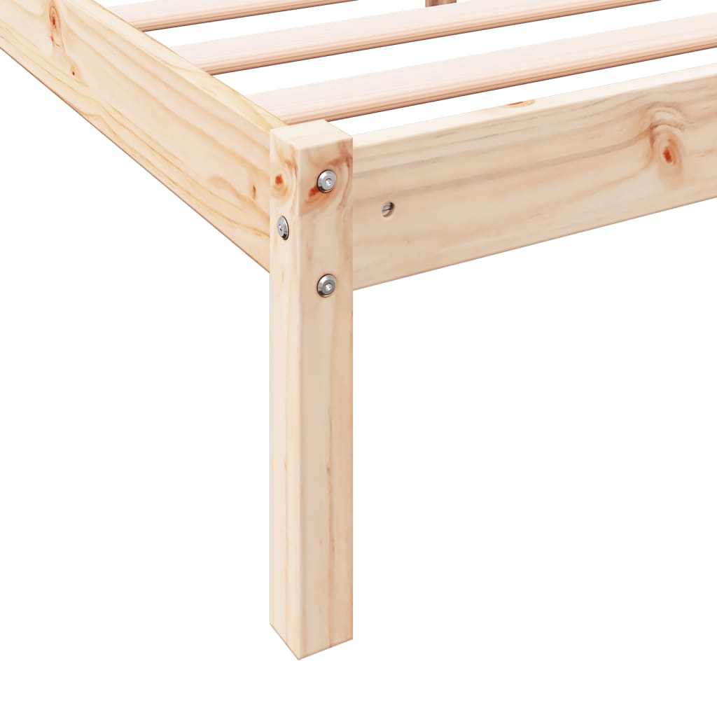 vidaXL Cama extralarga sin colchón madera maciza de pino 140x210 cm