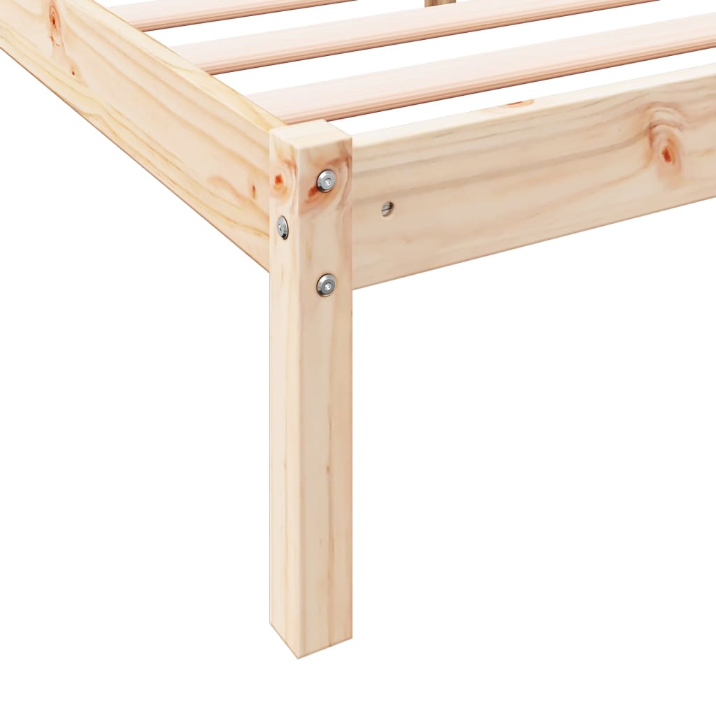 vidaXL Cama extralarga sin colchón madera maciza de pino 160x210 cm