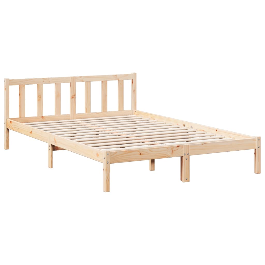 vidaXL Cama extralarga sin colchón madera maciza de pino 140x210 cm