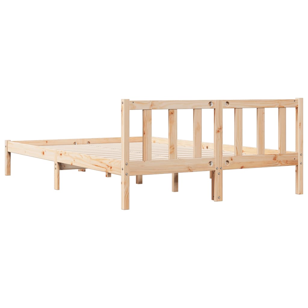 vidaXL Cama extralarga sin colchón madera maciza de pino 140x210 cm