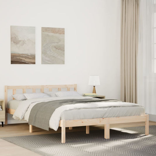 vidaXL Cama extralarga sin colchón madera maciza de pino 140x210 cm