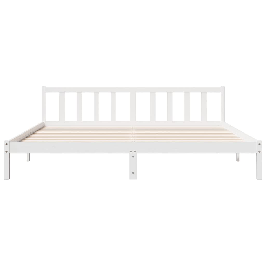 vidaXL Cama extralarga sin colchón madera maciza pino blanca 200x210cm