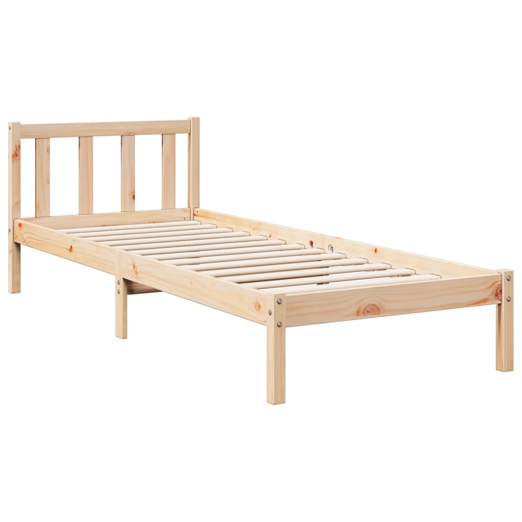 vidaXL Cama extralarga sin colchón madera maciza de pino 90x220 cm