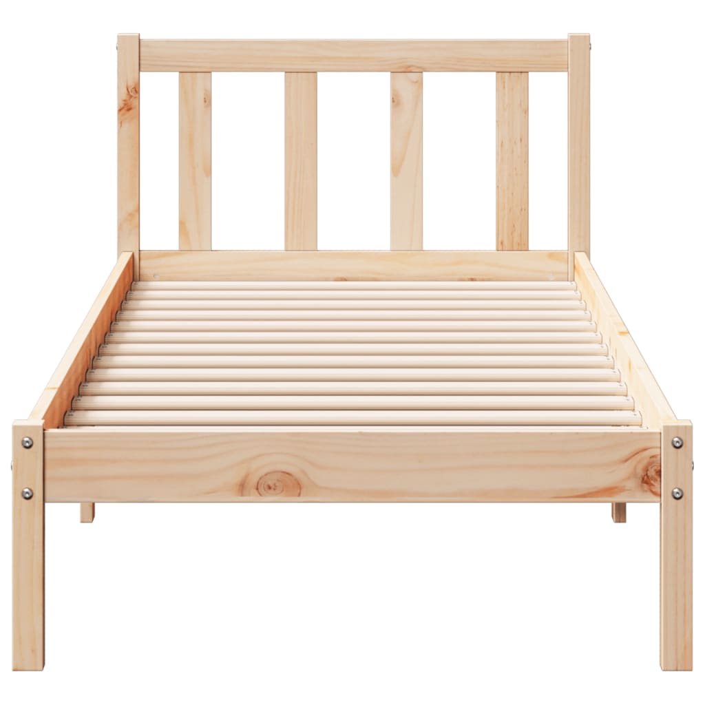 vidaXL Cama extralarga sin colchón madera maciza de pino 90x220 cm