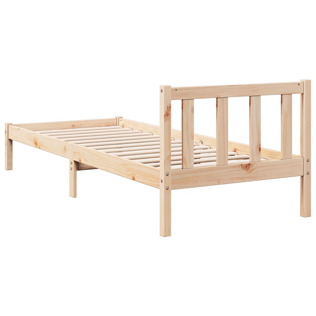 vidaXL Cama extralarga sin colchón madera maciza de pino 90x220 cm