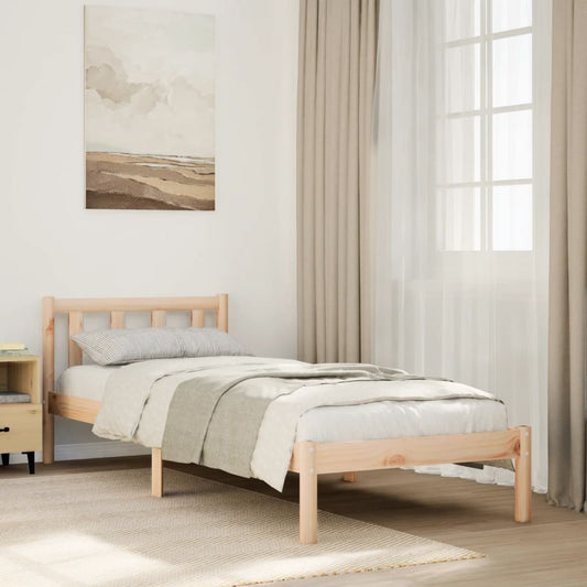 vidaXL Cama extralarga sin colchón madera maciza de pino 90x220 cm