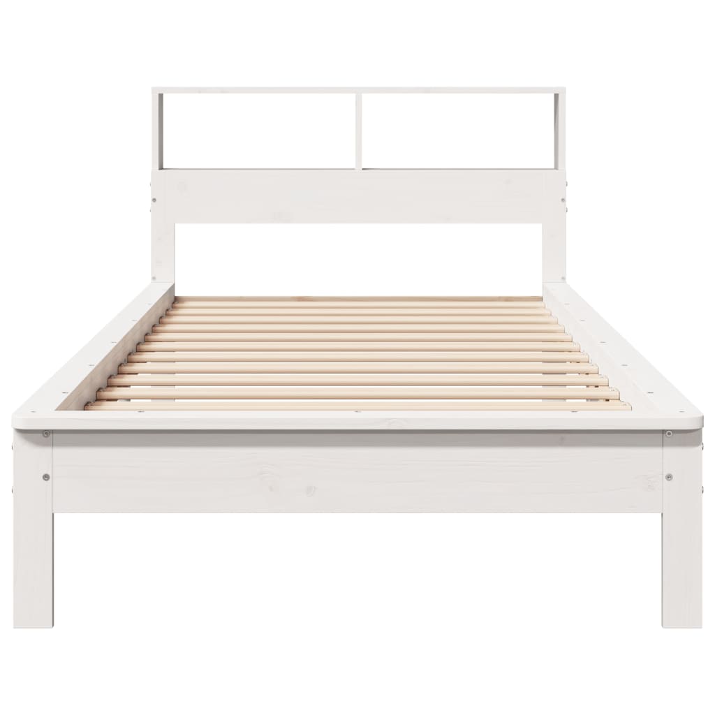 vidaXL Cama con estantería sin colchón madera maciza de pino 90x190 cm