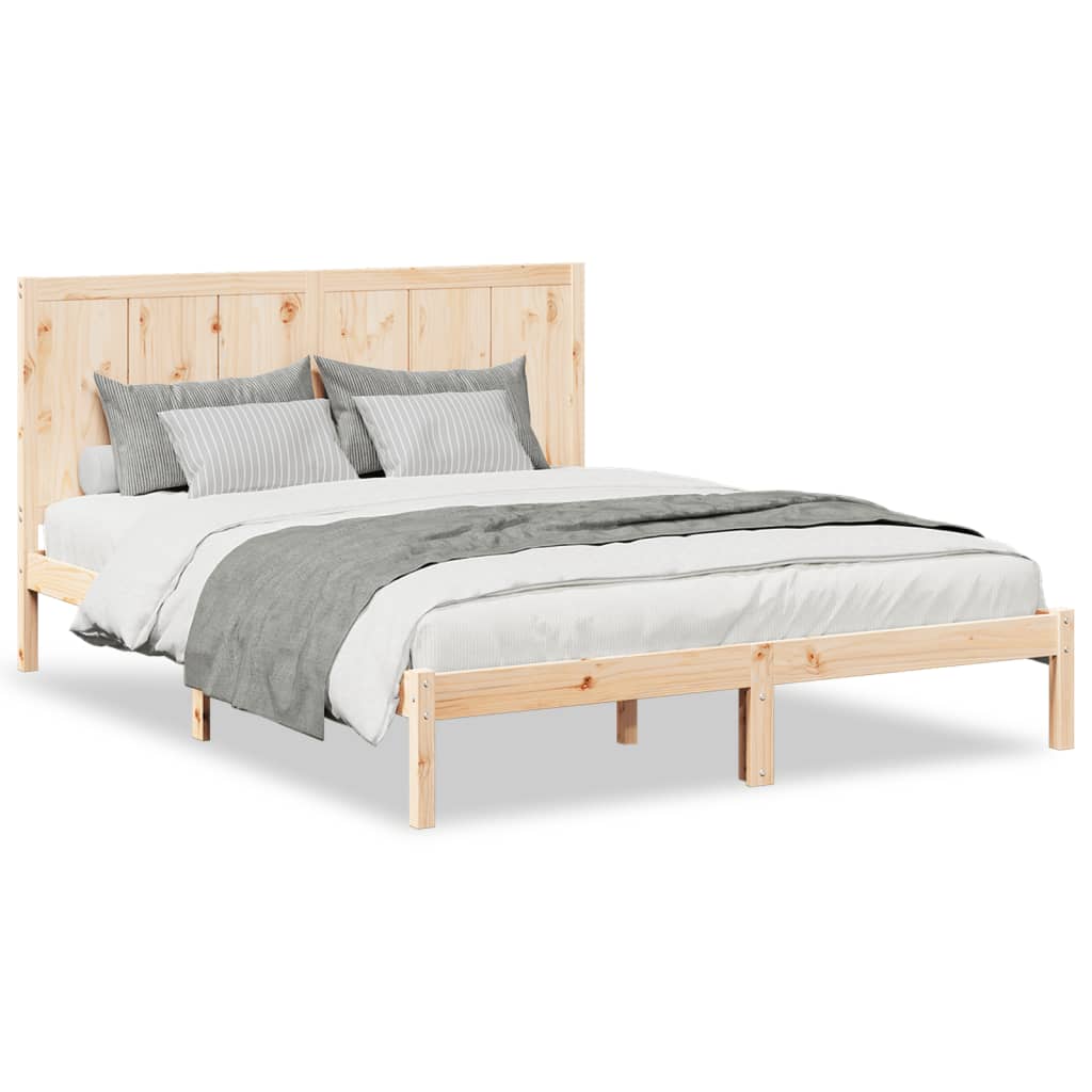 vidaXL Cama extralarga sin colchón madera maciza 160x210 cm