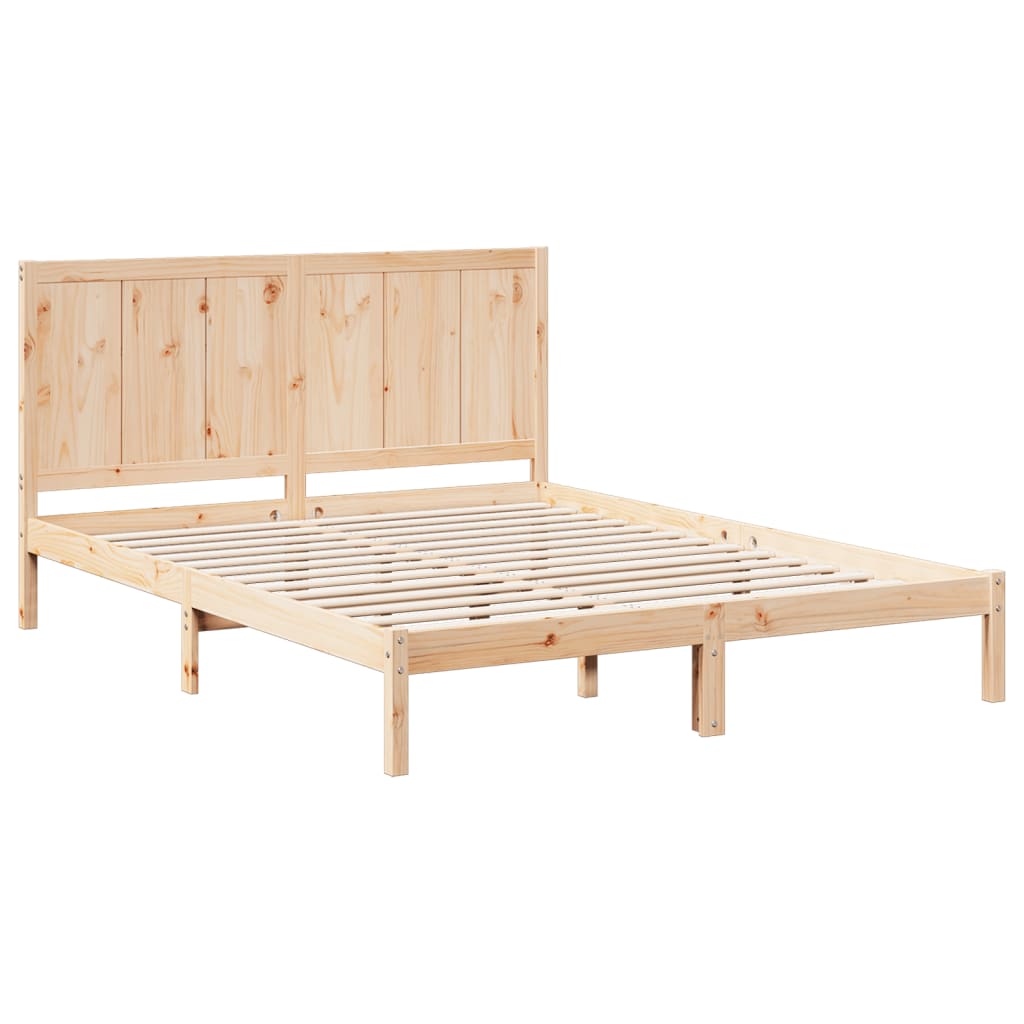 vidaXL Cama extralarga sin colchón madera maciza 160x210 cm