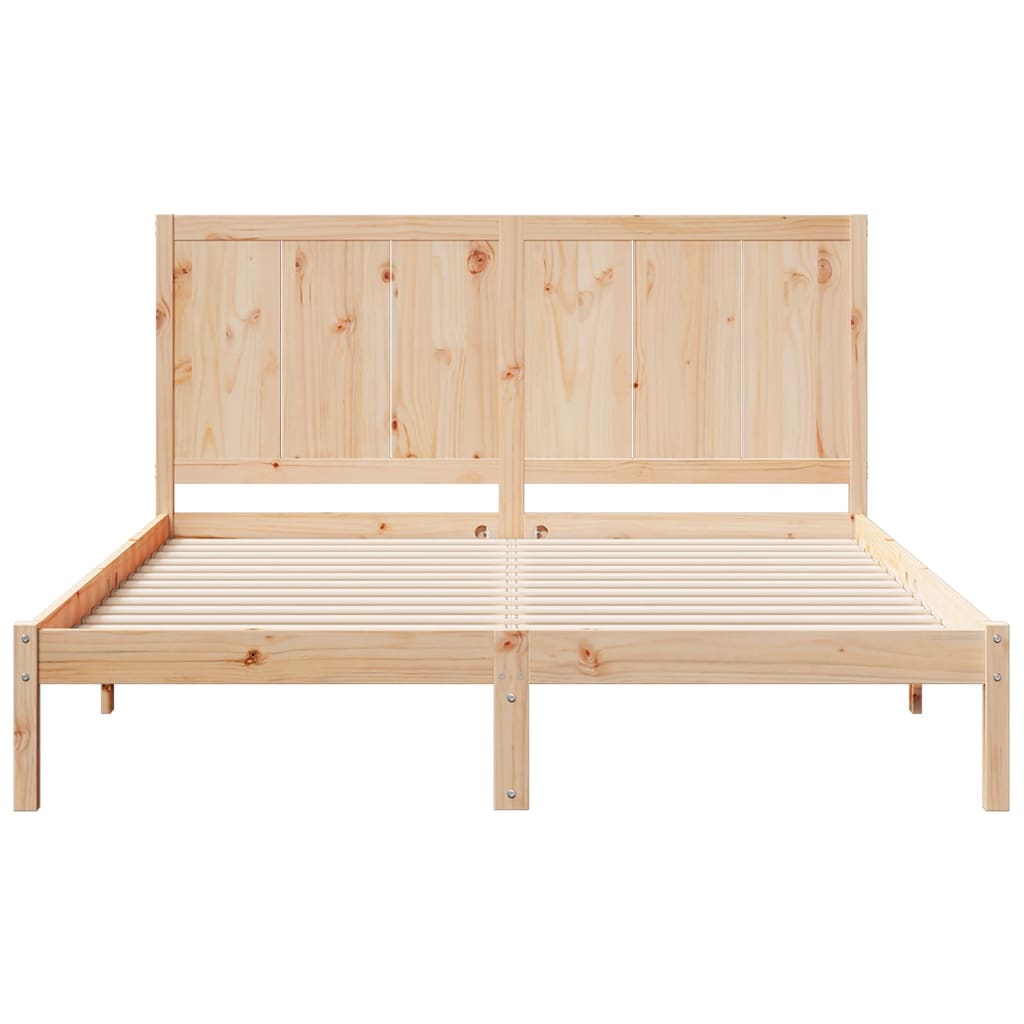 vidaXL Cama extralarga sin colchón madera maciza 160x210 cm