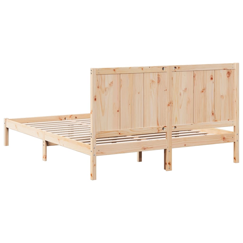 vidaXL Cama extralarga sin colchón madera maciza 160x210 cm