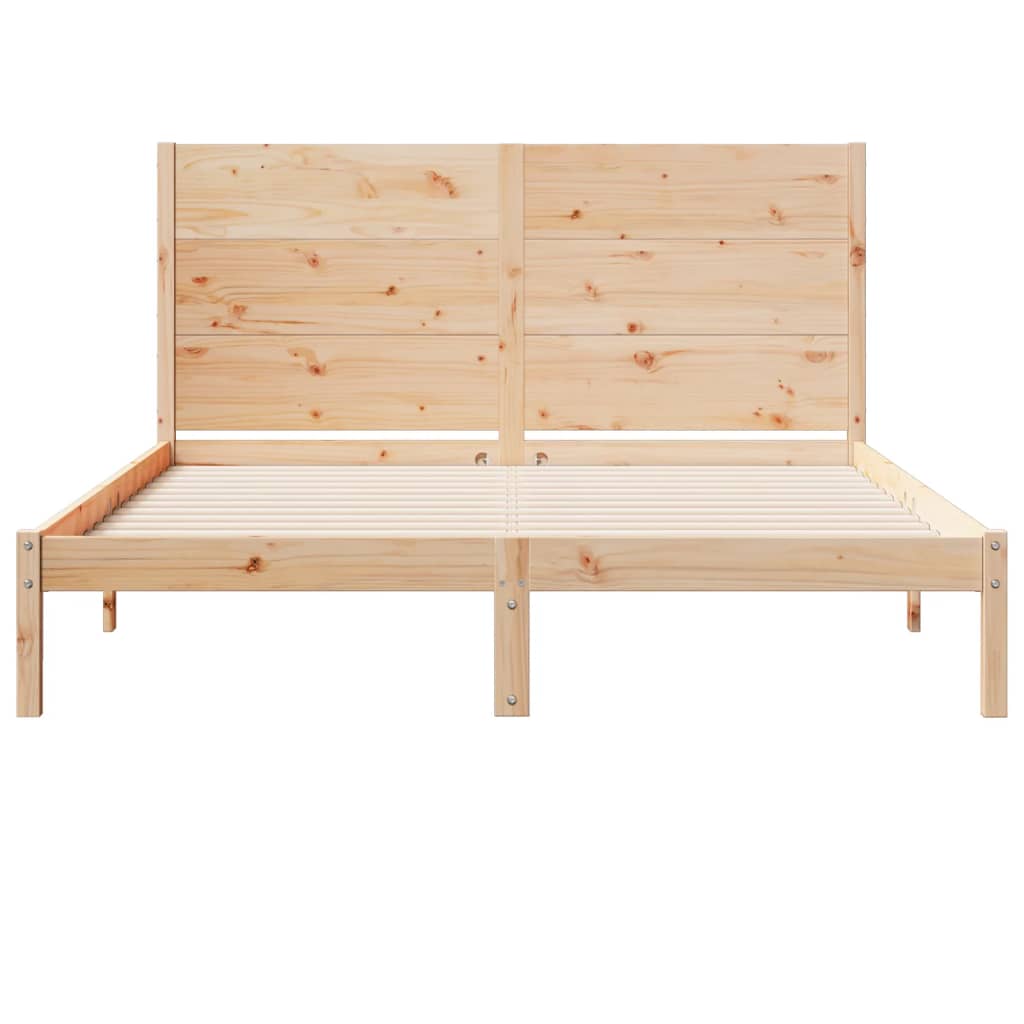 vidaXL Cama extralarga sin colchón madera maciza 160x220 cm