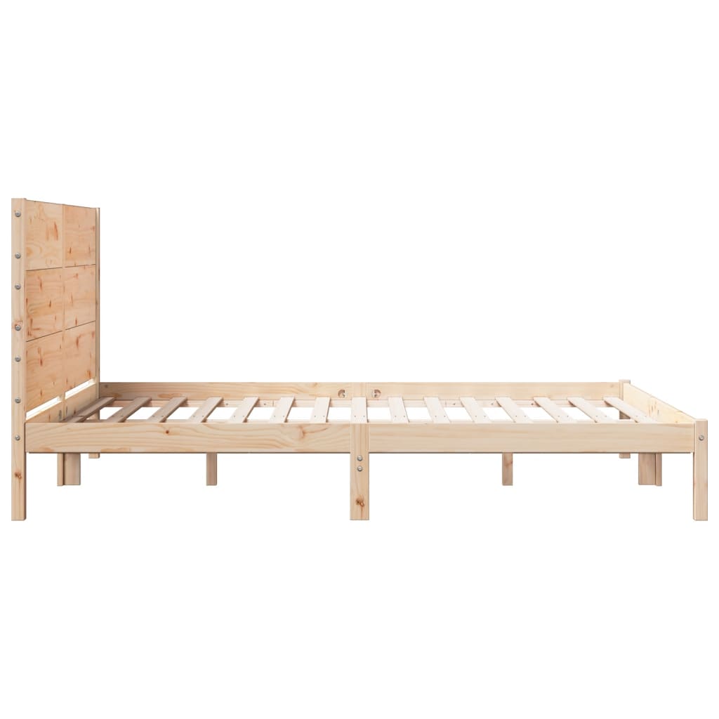 vidaXL Cama extralarga sin colchón madera maciza 160x220 cm