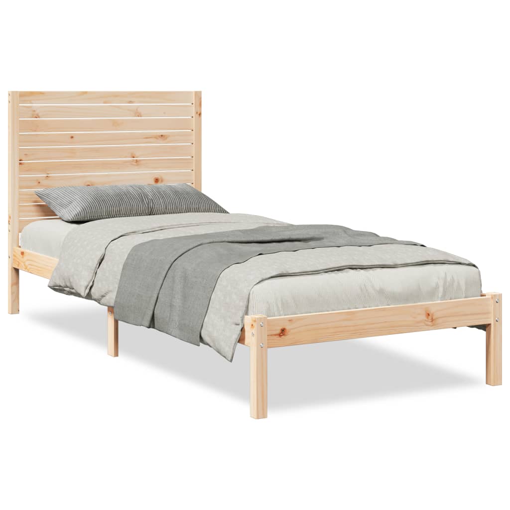 vidaXL Cama extralarga sin colchón madera maciza 90x220 cm