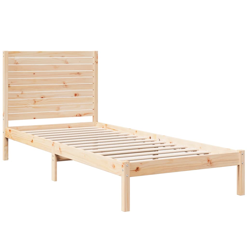 vidaXL Cama extralarga sin colchón madera maciza 90x220 cm